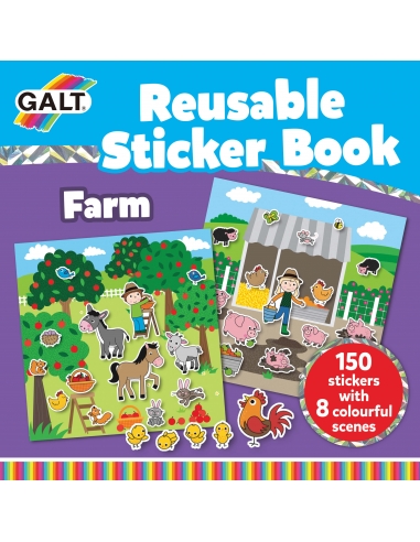 Galt Reusable Sticker Book - Farm  (+3 Yaş)